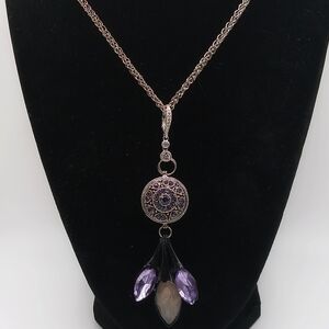 Chic Amethyst Pendant Necklace